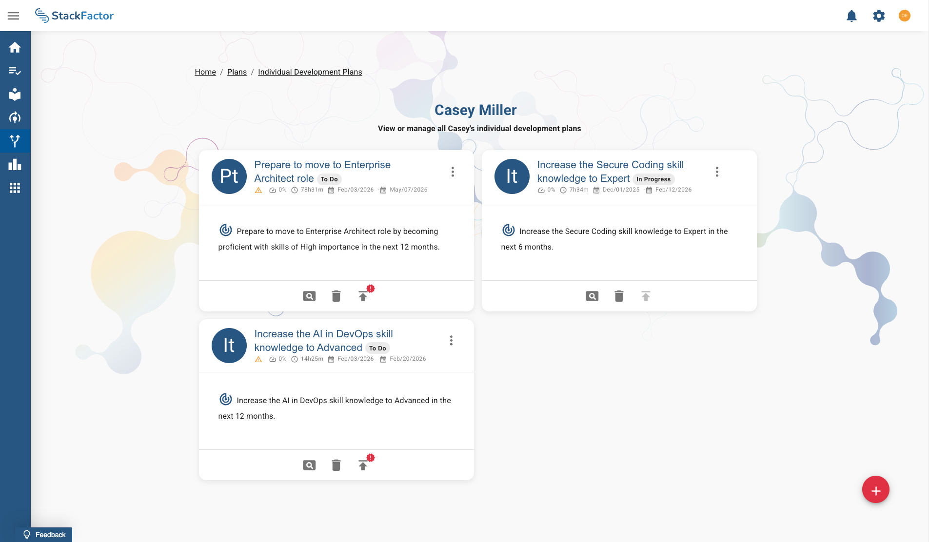 Manage Training Plans