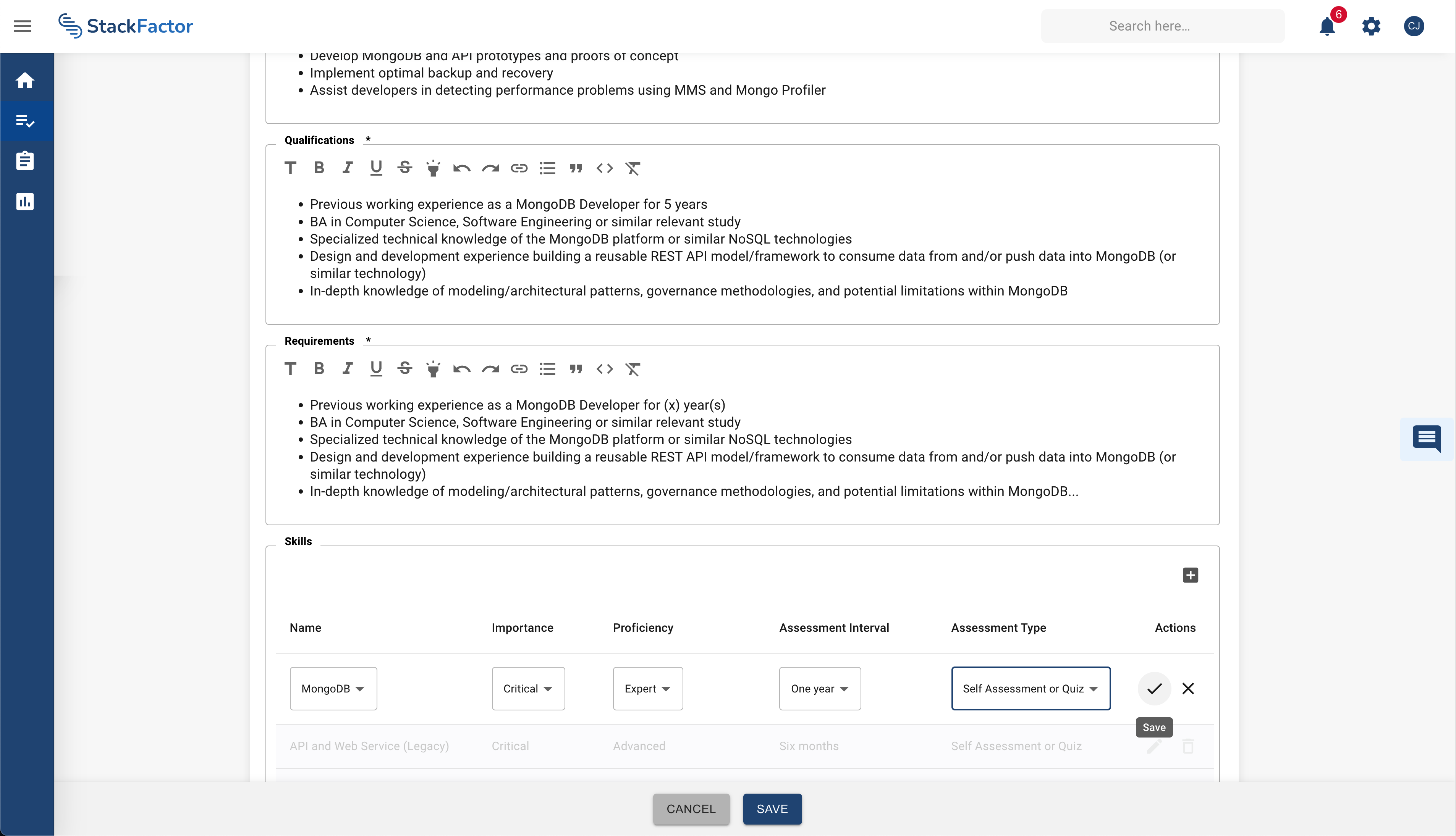 Manage Role and Add a New Skill